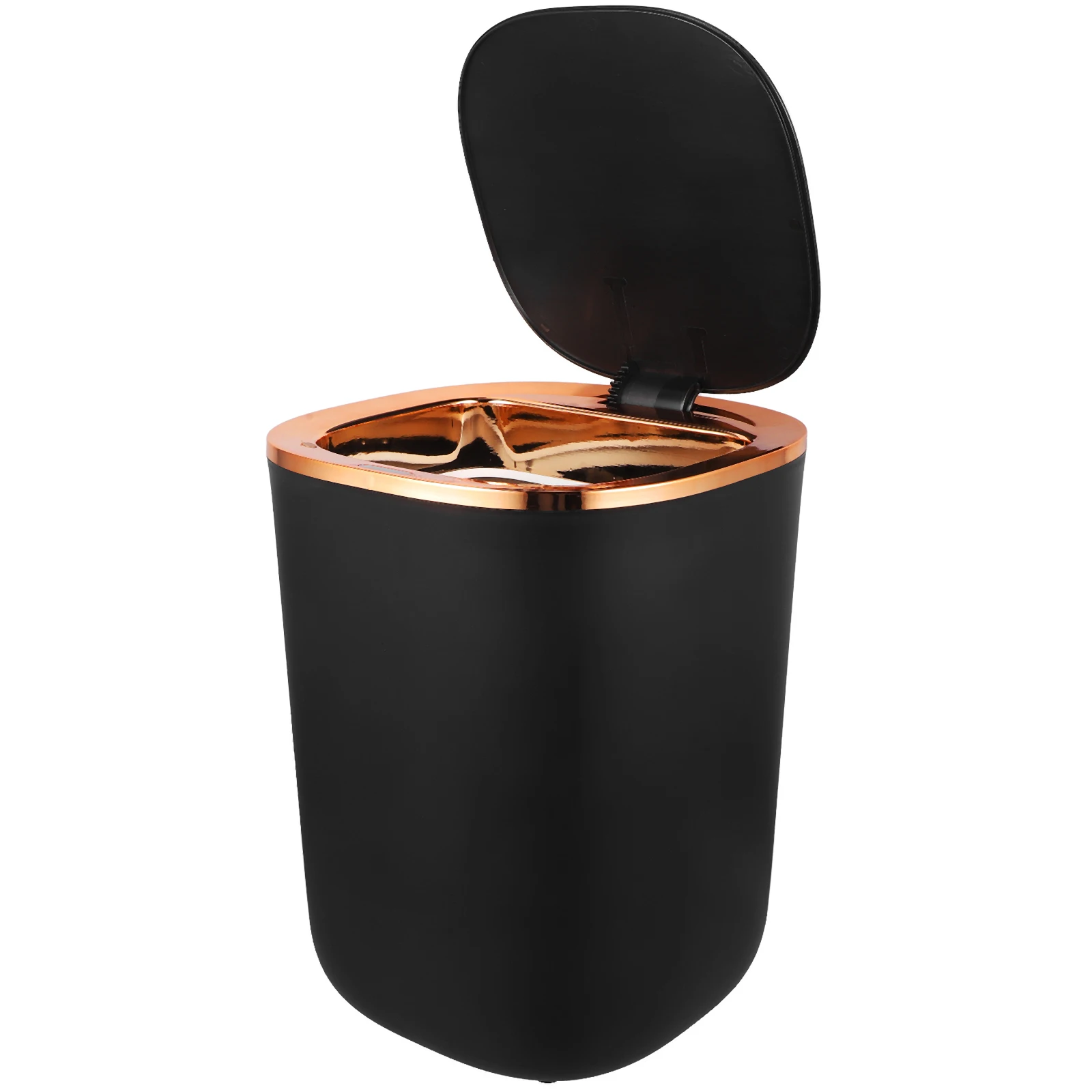 

Induction Trash Can Bathroom Waste Basket Motion Sensor Garbage Holder Lid Black Operated Small Size Home