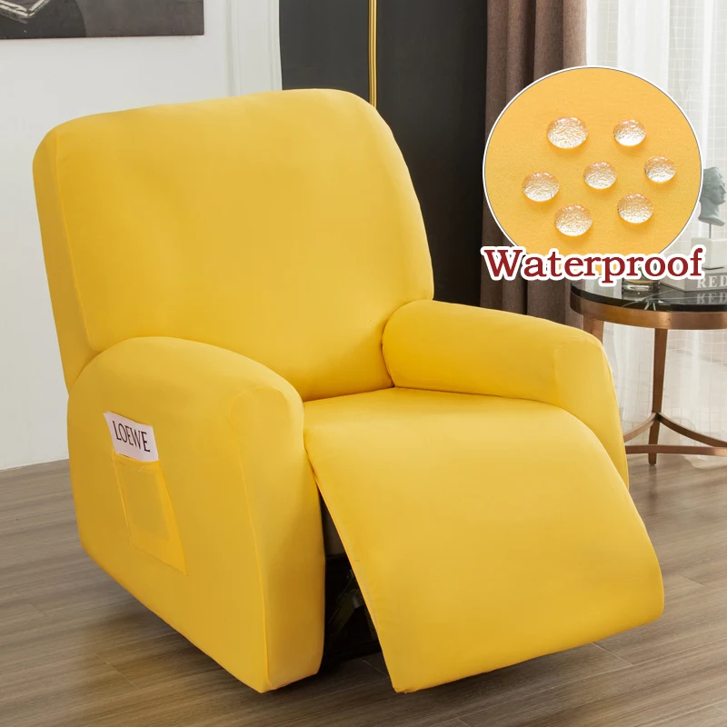 Water-resistant Recliner Covers with Pockets Stretch Reclining Chair Covers Sofa Couch Covers Furniture Protector for Pet Kids