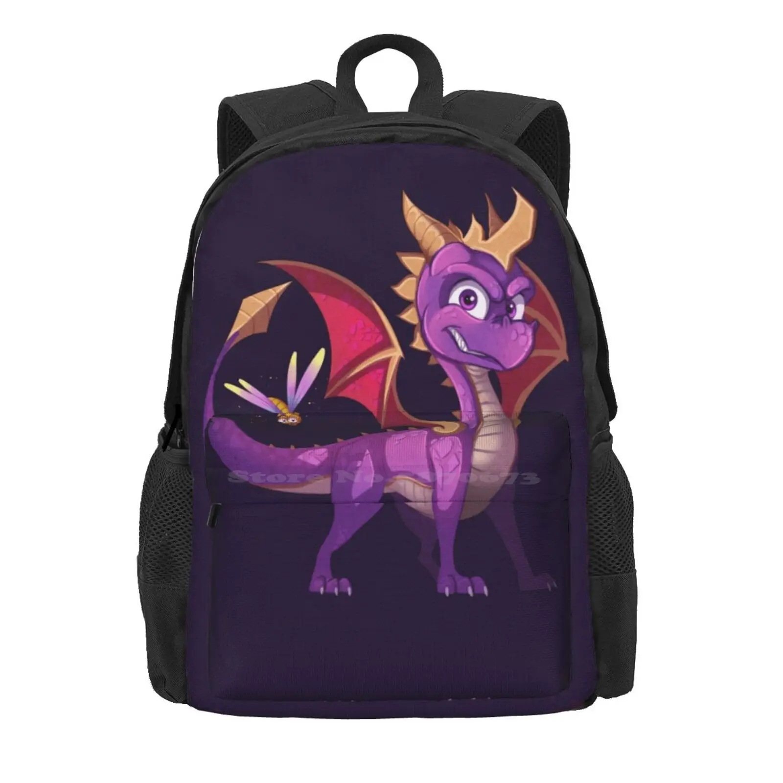 Dynamic Duo Hot Sale Schoolbag Backpack Fashion Bags Spyro The Dragon Sparx The Dragonfly 2 Ps2