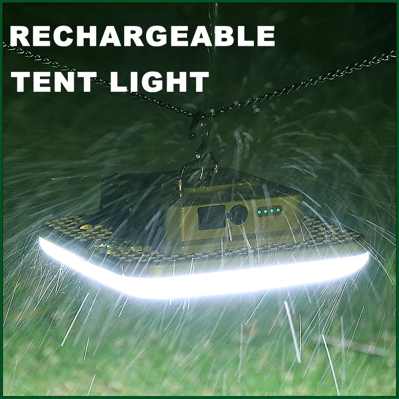 100W Rechargeable Camping Lights Strong Magnet Zoom Portable Torch Tent Lantern Work Maintenance Lighting Outdoors LED