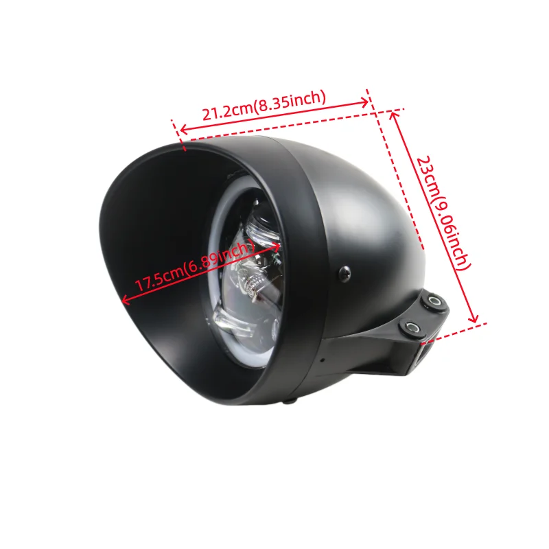 Motorcycle Headlight Fog Light High & Low Driving Passing Spot Lamp for Harley Honda Yamaha Suzuki Choppers Custom Applications