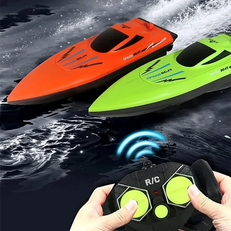 High Speed RC Boat Remote Control - Waterproof Kids Pool Racing Toy for Outdoor Lakes & Ponds Ideal Birthday Gifts For Kids Boys