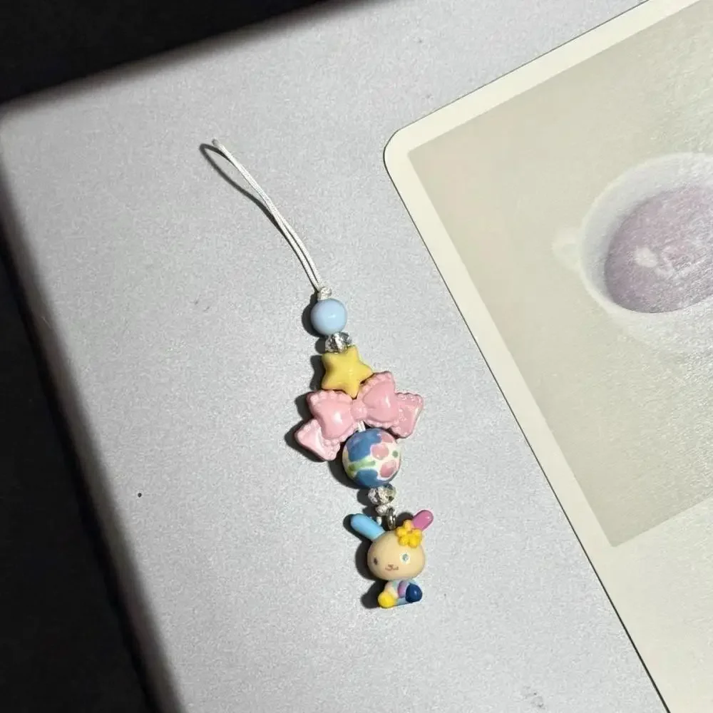 

Kawaii Sanrio Cinnamoroll цепочка для мобильного телефона цветная бусина ремешок рюкзак мультяшный кулон цепочка для камеры украшение подарок на день рождения