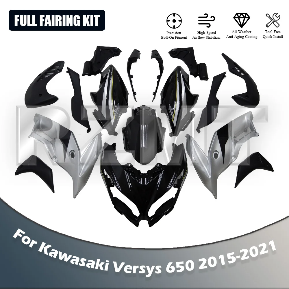 For Kawasaki Versys650 Versys 650 2015-2021 Motorcycle Fairing ABS Injection Customized Bodywork Fairings Kit rzmt
