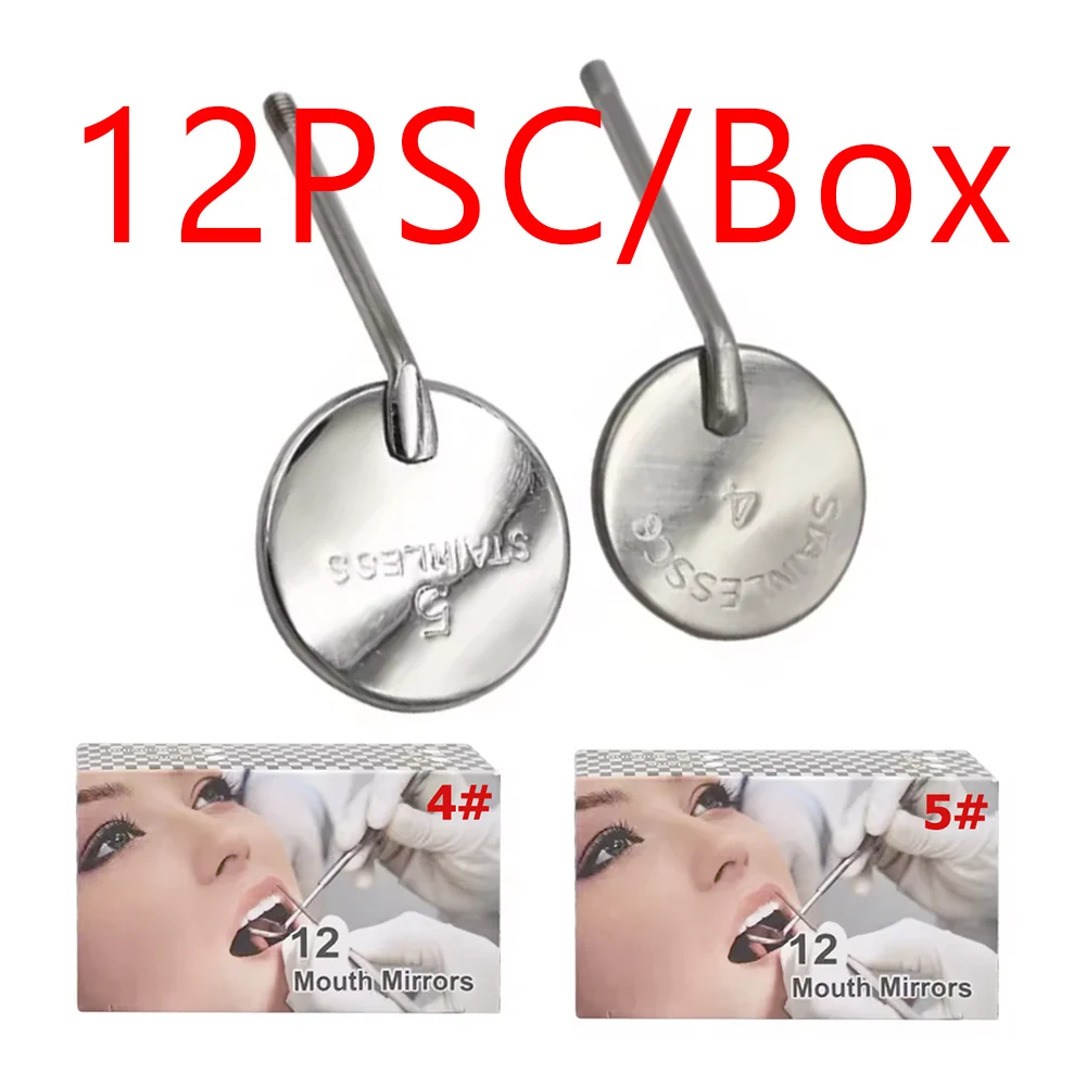 

Стоматологическое зеркало для рта, отражатель, размер 5, 4, стоматологическое зеркало для осмотра полости рта с ручкой для ухода за полостью рта, стоматологический диагностический инструмент