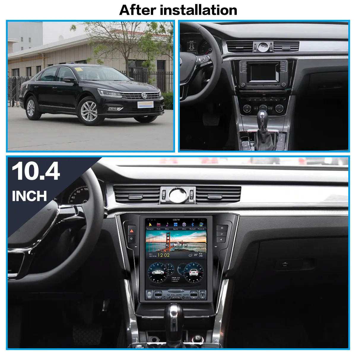 Stereo Android 13 For VW Passat 2015-2018 G6 PX6 Carplay Car Stereo Radio Multimedia Player GPS Navigation Auto Audio Head Unit