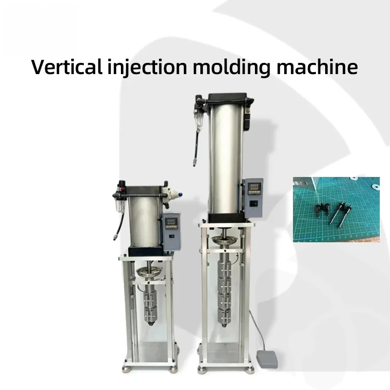 เครื่องฉีดพลาสติกแบบตั้งโต๊ะ 50 กรัม เครื่องฉีดขึ้นรูปพลาสติกโพลิเมอร์ ABS เครื่องฉีดพลาสติกแบบนิวเมติกแนวตั้ง