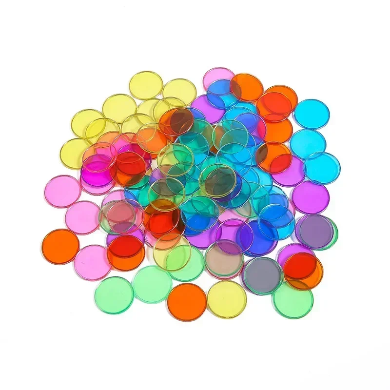 Magnetic Colorful Chips Physics Science Magnetic Stick Wand Set Experiment Game Montessori Color Learning Teaching Aids