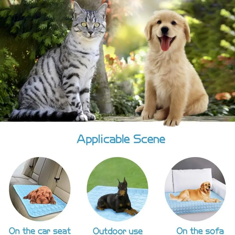 Keep Cooling Safe Material Puppy Blanket Water Absorption Summer Cat Sleeping Pad Pet Cooling Mat Dog Bed Ice Silk