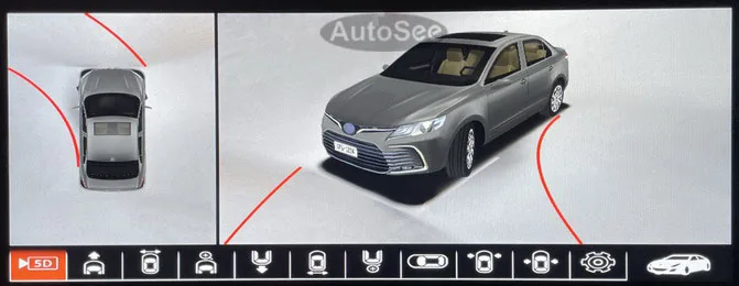 suit original OEM monitor 2024 for Toyota Camry 360 degree camera 3D bird eye panoramic view Front rear mirror Surround reverse