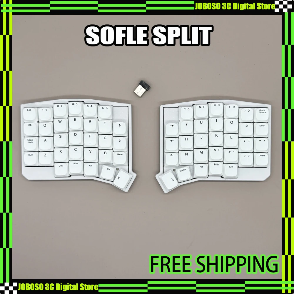 

Wireless Sofle Chocolate Split Mechanical Keyboard 2.4G Hot Swappable Low Profile Split Keyboard VIAL Choc V1/v2 Switches
