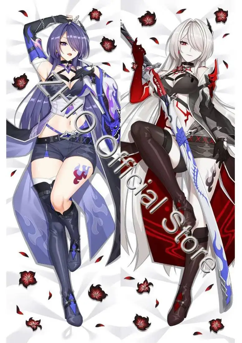 لعبة هونكاي ستار السكك الحديدية رايدن Nmori Mei Acheron Dakimakura Waifu كيس وسادة 2-الجانب طباعة هينغ الجسم أنيمي غطاء الوسادة