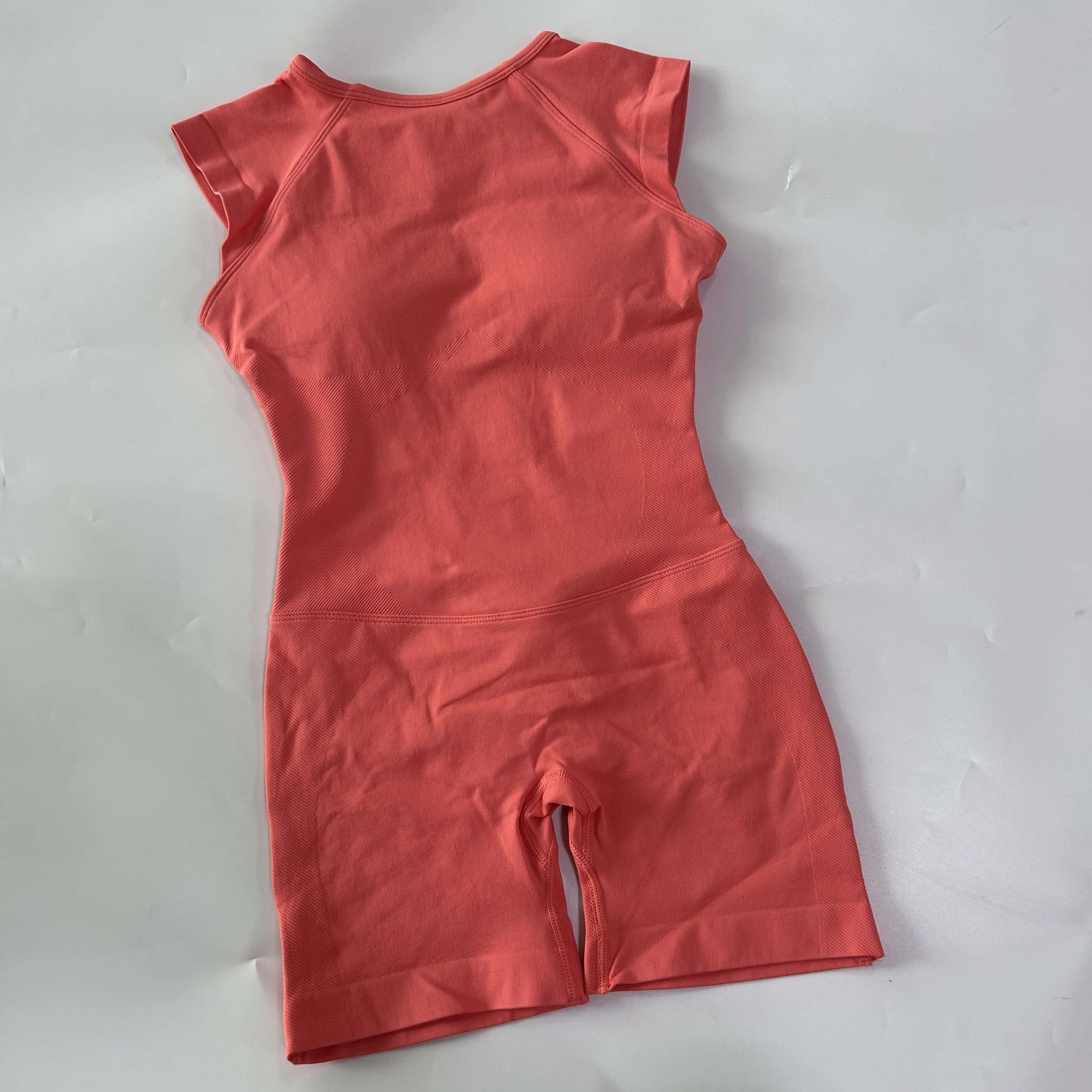 Pericic Kurzarm-Einteiler-Jumpsuit für Damen, Rückenfrei, Ausgeschnitten, Fitnesskleidung, Scrunch-Workout-Sportbekleidung, Yoga-Bodysuit-Set – Detail 19