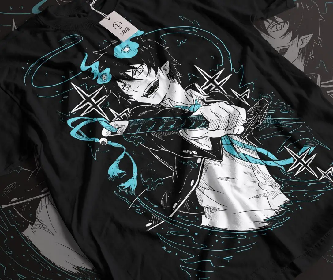 Blue Exorcist T-shirt Kawaii Funny Anime Manga Graphic Art Gift Shirt All Size