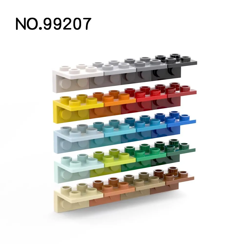 100pcs 99207 Bracket 1x2 Building Blocks Kit Inverted Plate Bricks Particle Puzzle Idea DIY Toys Children Birthday Kid Gifts