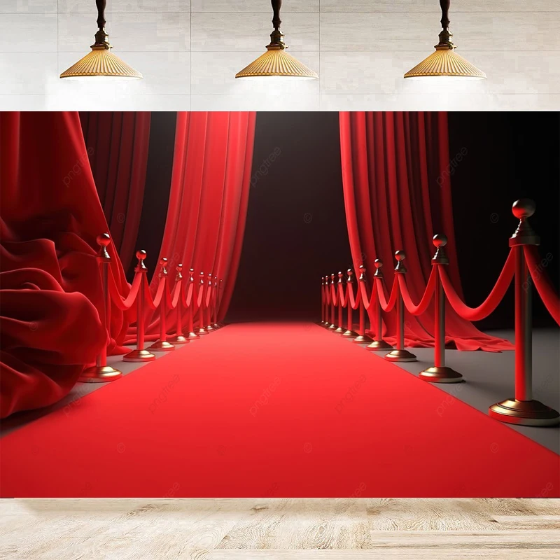 Photography Backdrop Red Carpet Curtain Photo Background Party Decoration Banner Poster Video Studio