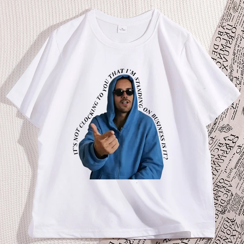 Men's Graphic T Shirts Soft Breathable Cotton Round Neck Short-sleeve Graphic Tee It's Not Clocking To You Belieber T-shirts