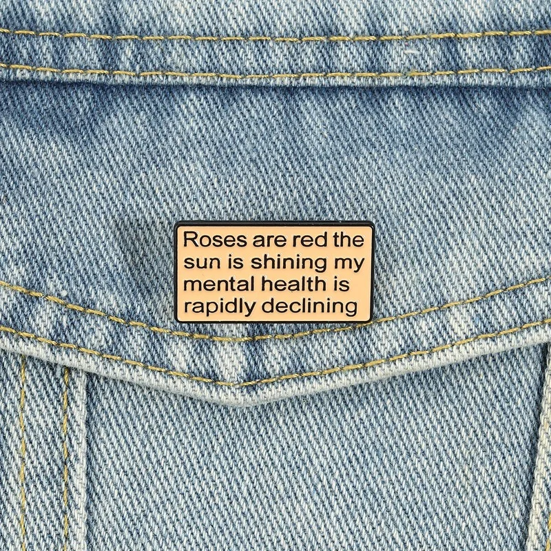 Fun English slogan-shaped badges, creative letter series alloy pins, accessories for clothing and bags, gifts for friends