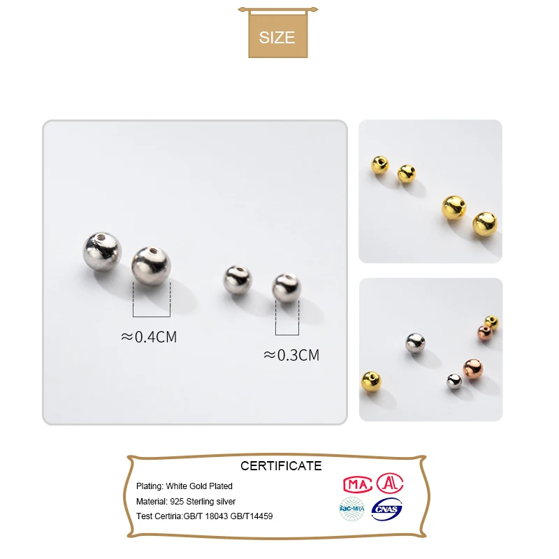 TrustDavis Real 925 Sterling Silver Beads Screw Balls Stud Earring Accessories Fine Jewelry Wholesale  DA2301
