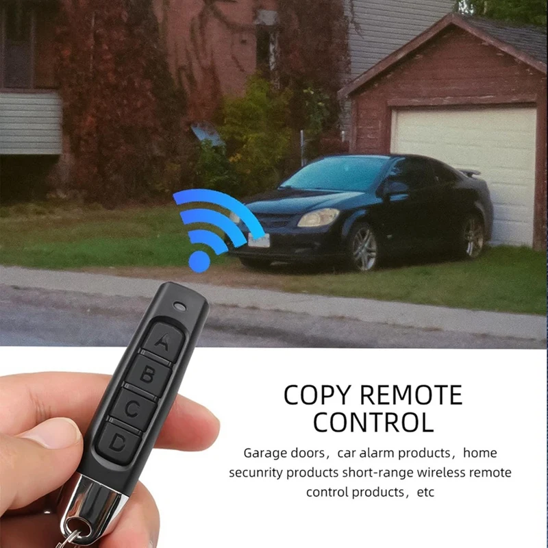 4-In-1 Remote Control Duplicator For Cars,433Mhz Copy Remote Controller,Cloning Key Fob Duplicator Garage,Door Universal