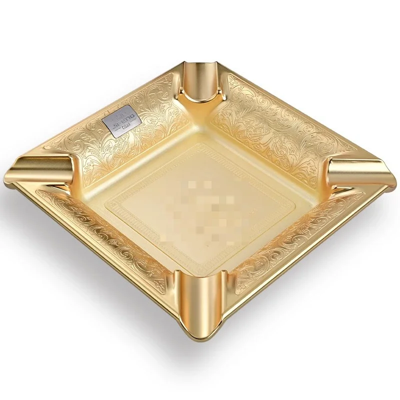 

Large Caliber Cigar Groove Ashtray Metal Creative Cigarette Household Tank Smoke Extinguisher