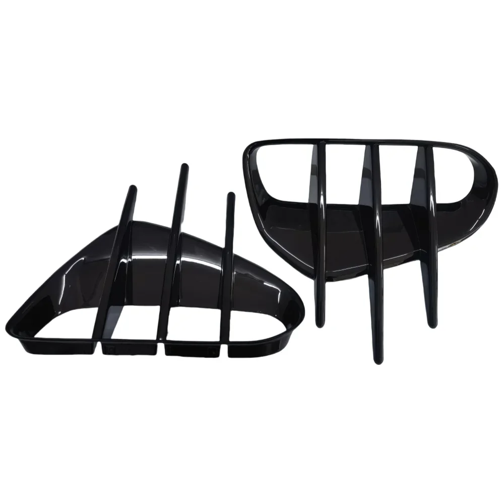 For KIA Stinger 2018-2023 Car Decoration Sticker Front Bumper Side Vent Spoiler Canard Covers Carbon Look / Black Accessories