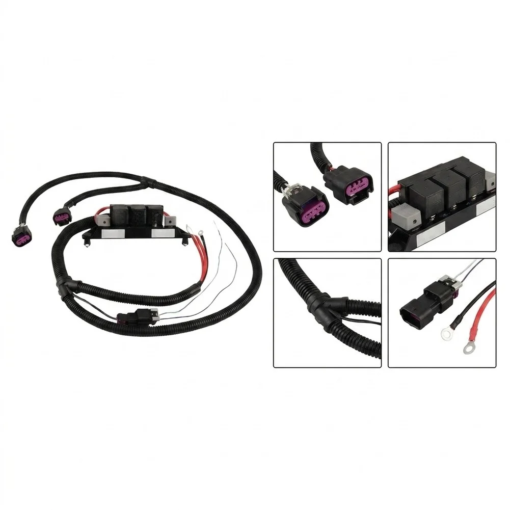 Electric-Dual Fan Control Wiring Harness Kit 674-00923 For Silverado For GMC for Sierra For Chevrolet for Tahoe for Suburban