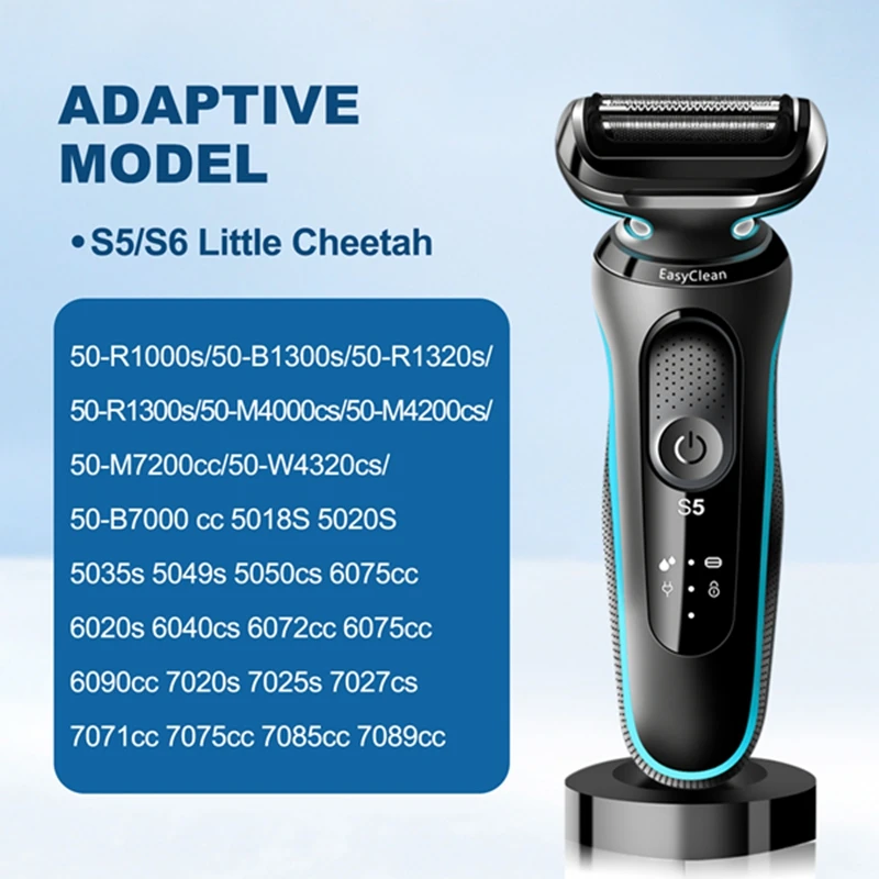 1 Set Electric Shaver Head Accessories With Ceaning Brush For Braun Series 5/6 Braun Shaver 53B