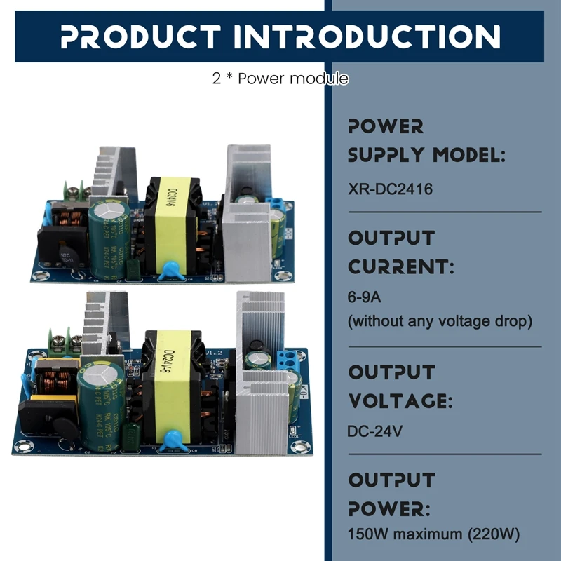 2PCS 150W 24V 6A Switching Power Supply Board Bare Board AC-DC Power Board WX-DC2416 Power Module Transformer