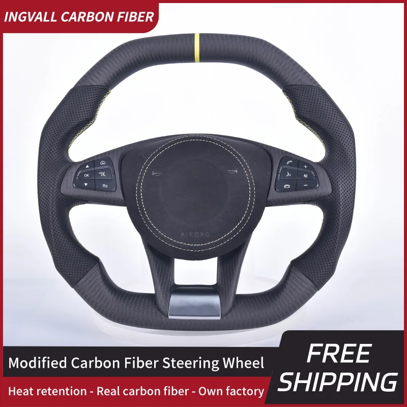 

Carbon Fiber Steering Wheel For Mercedes Benz AMG A C E S Class C43 A45 W205 W204 G55 G500 W212 W463 C63 S63 CLS63 E63