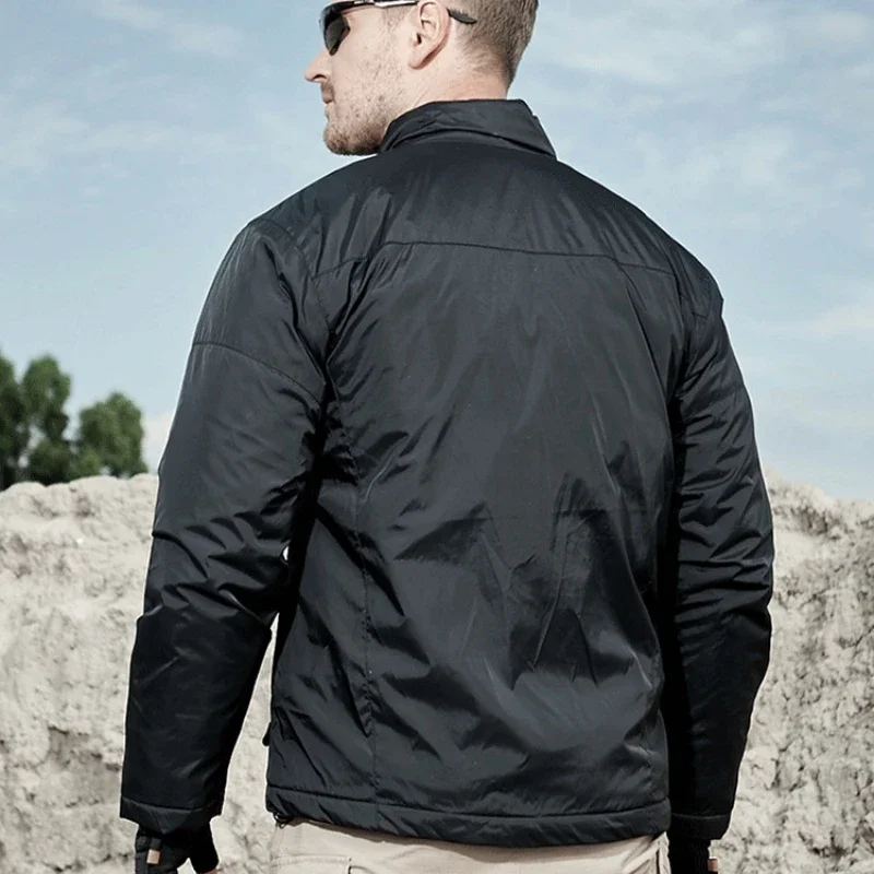 Winter Warm Heat Reflective Tactical Jacket Men Military Windbreaker Thermal Parkas Ultra Light Silk-Like Cotton Outdoor Clothes