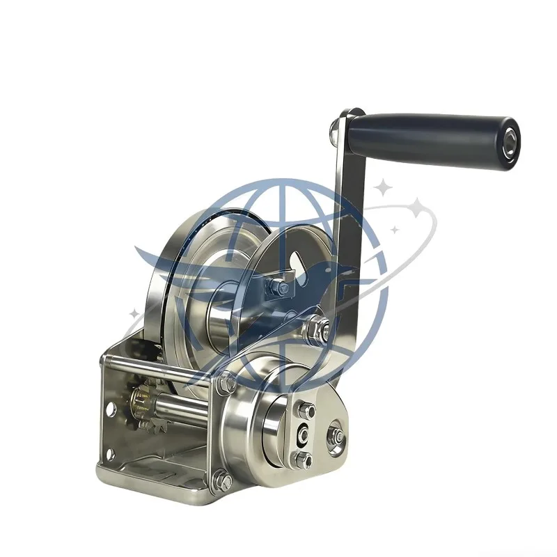 304 Stainless Steel Self-locking Hand Winch, Manual Lifting Hoist Crane for Sewage Pool, Portable Manual Winding Lifting Equipme