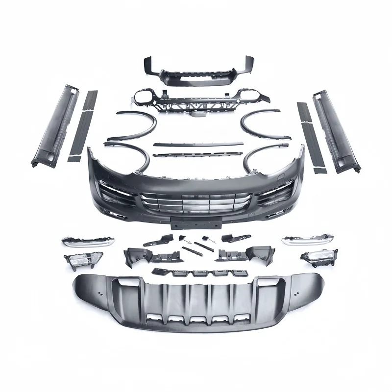 Suitable for 15-17  Cayenne 958.2 Turbo Front Bumper Assembly Including Daytime Running Lights Fog Lights  GTS Surround