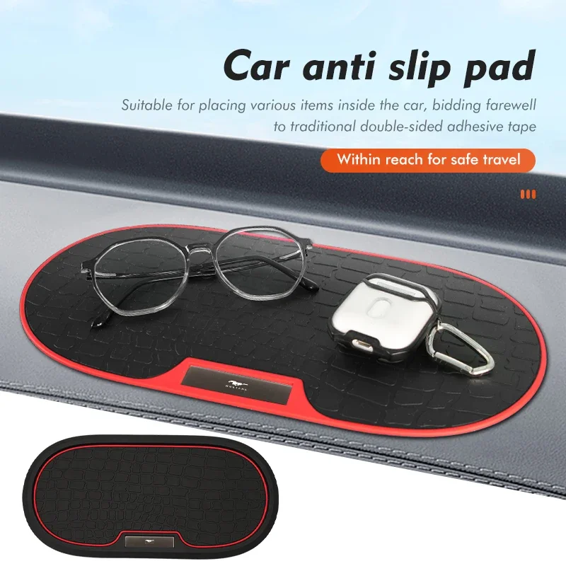 

Car Customized LOGO Non Slip Mat Sticky Anti Slip PVC Pads For Mustang Fiesta Kuga Edge Mondeo Fusion Explorer GT