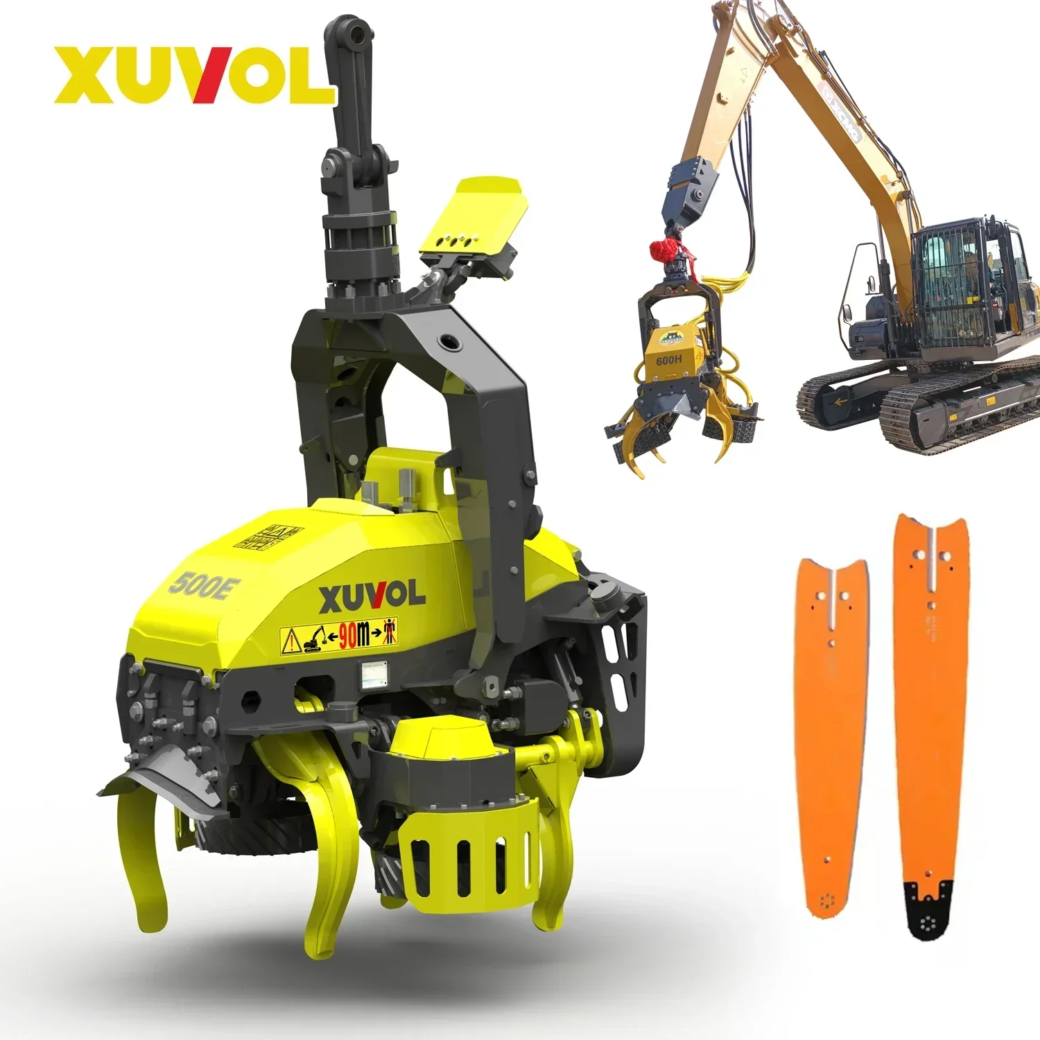 600HP XUVOL harvester head logging forest machinery for eucalyptus pine birch tree timber cutting harvesting wood felling cutter