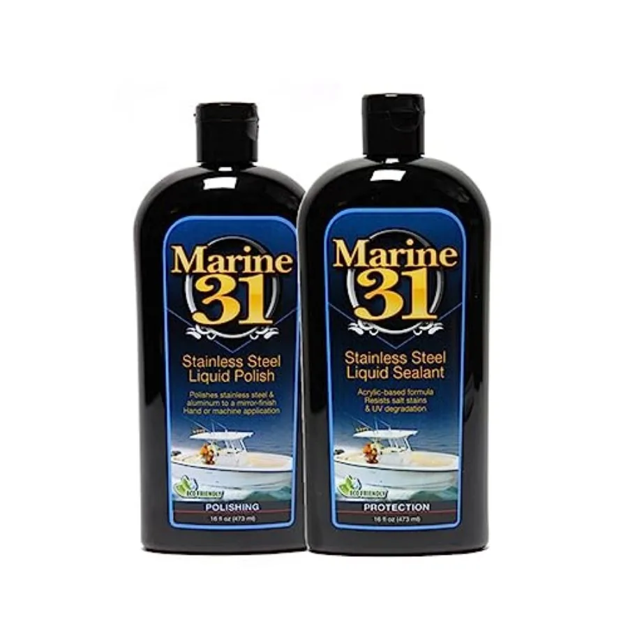 

Stainless Steel Polish and Sealant Combo Cleans Polishes and Protects Stainless Steel Surfaces Safe for Appliances and Marine U