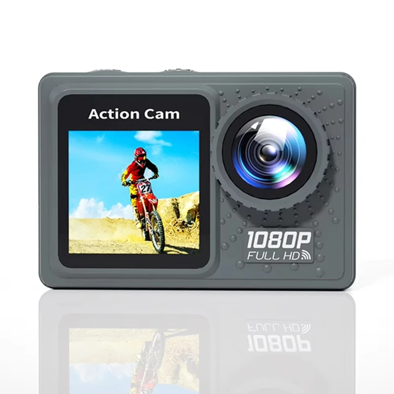 WiFi Action Camera 30m Waterproof Exercise Video Recorder 120° Wide Angle Sport Camcorder with Accessories Kit-ELEC