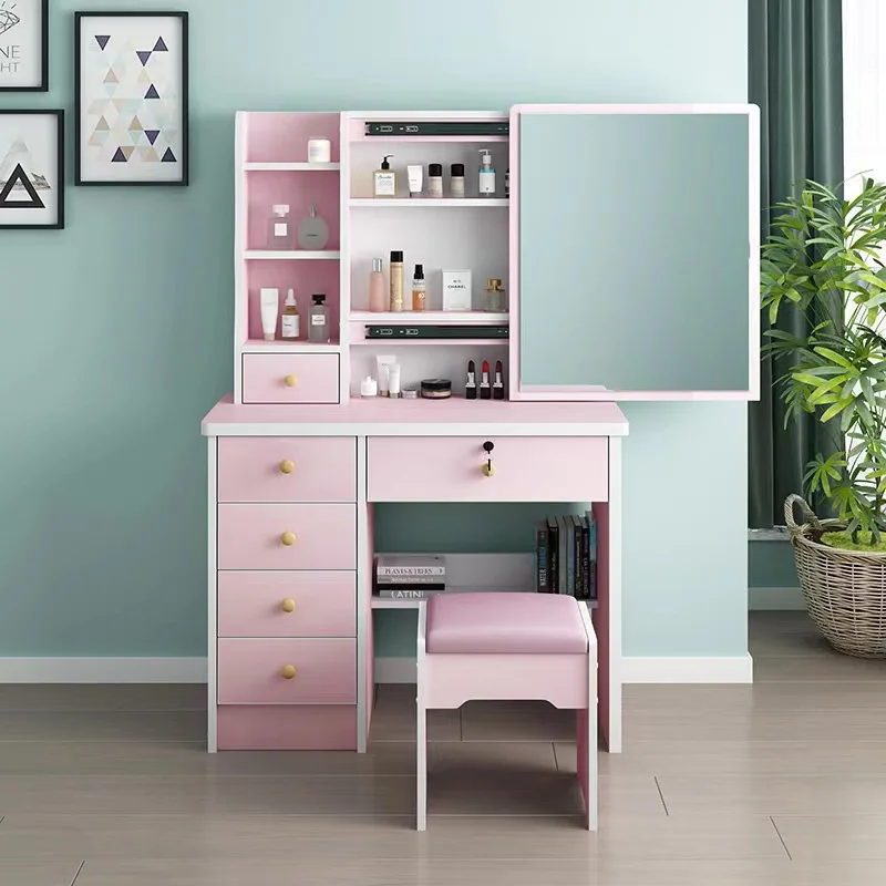 

Panel bedroom modern simple dresser 2023 new rental room with makeup table furniture cabinet