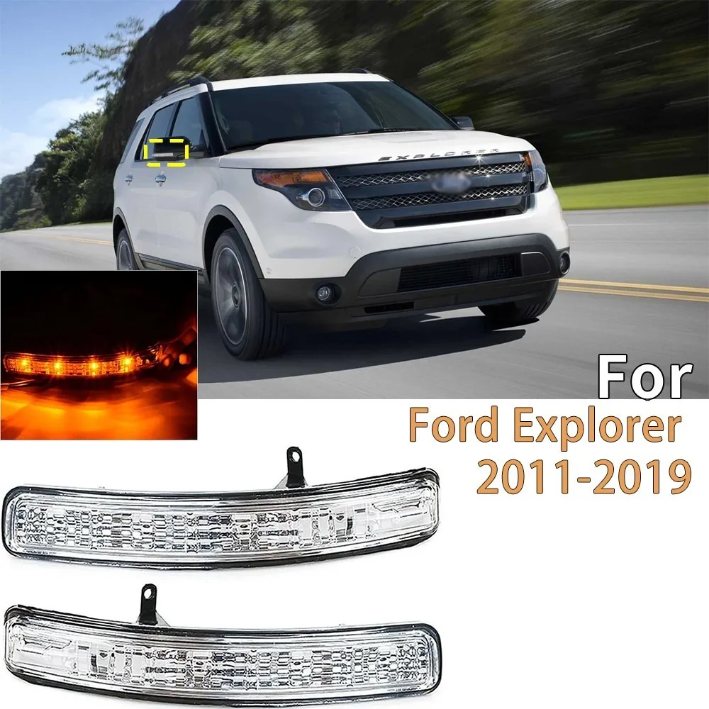 

For Ford Explorer 2011 2012 2013 2014 2015 2016 2017 2018 2019 Led Rearview Mirror Light Turn Signal Marker Blinker Lamp