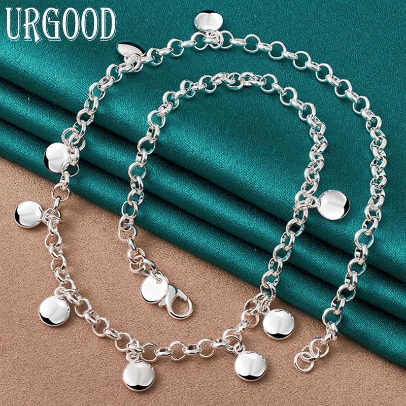 925 Sterling Silver 18 Inches Charm O-Chain Pendants Necklace For Women Party Engagement Wedding Fashion Jewelry