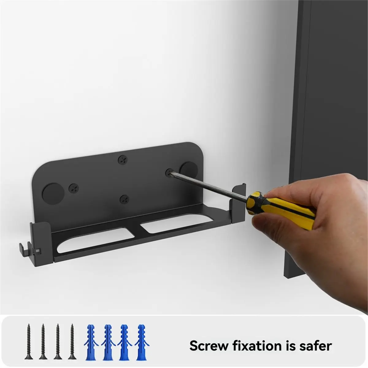 2026 New For Switch2 Wall Mount Bracket - Metal Holder Stand with Controller Hook, Sturdy & Smooth Edge Design
