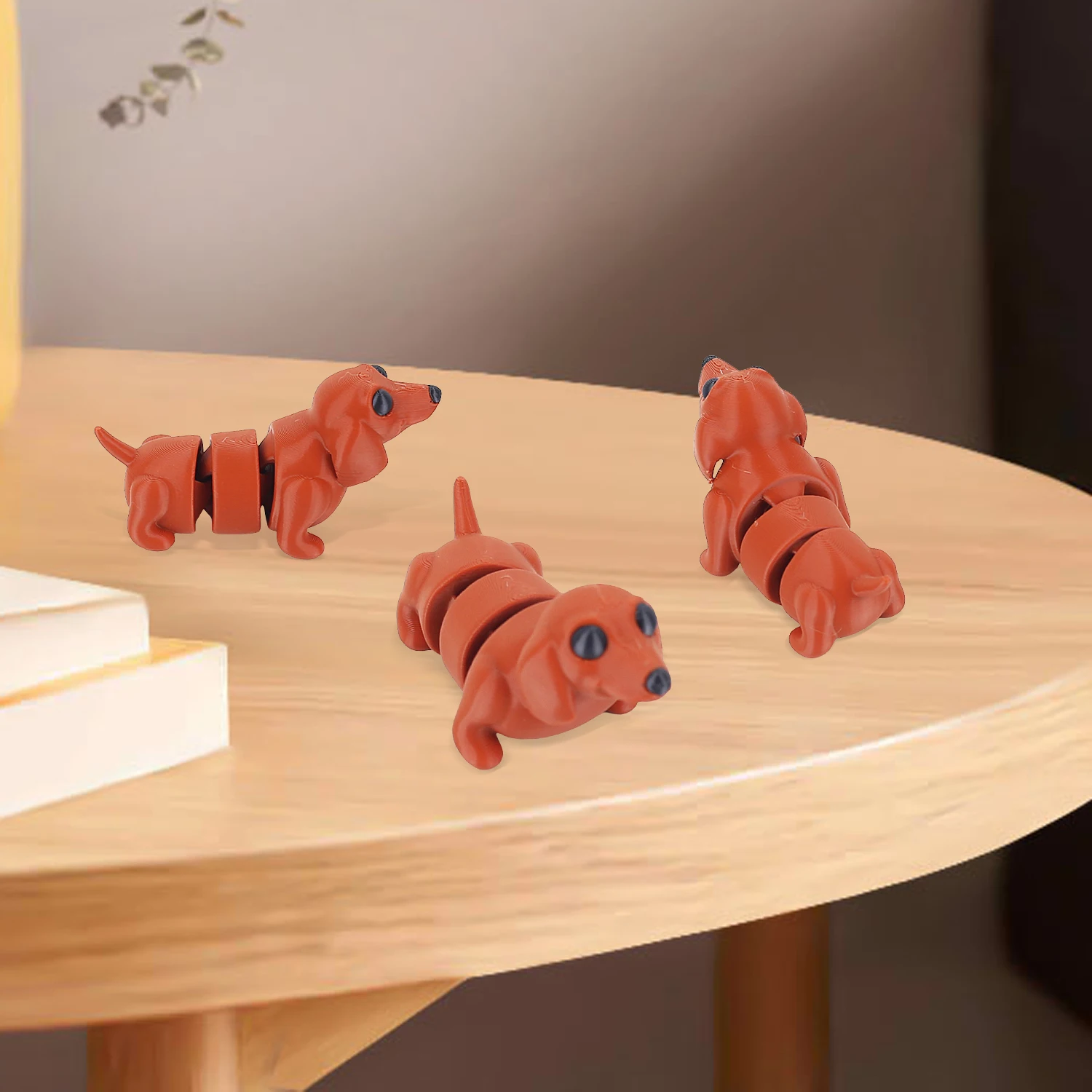 Simulated sausage dog joints can swing freely, novel and gentle pressure toys, creative and cute small gifts