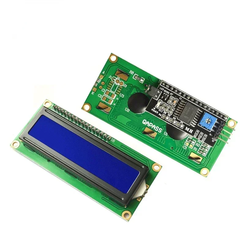 LCD1602 1602 LCD Module Blue / Yellow Green Screen 16x2 Character LCD Display PCF8574T PCF8574 IIC I2C Interface 5V Cables