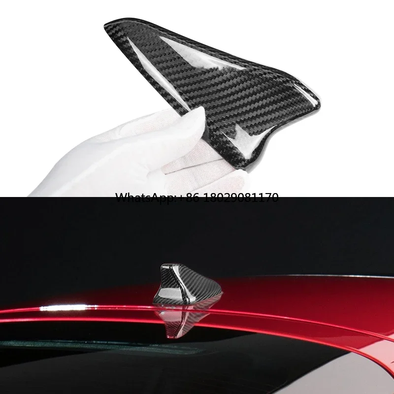 Carbon Fiber Dry Rooftop Antenna Cover Car Exterior Accsori Decoration For Kia Stinger 2018-2023