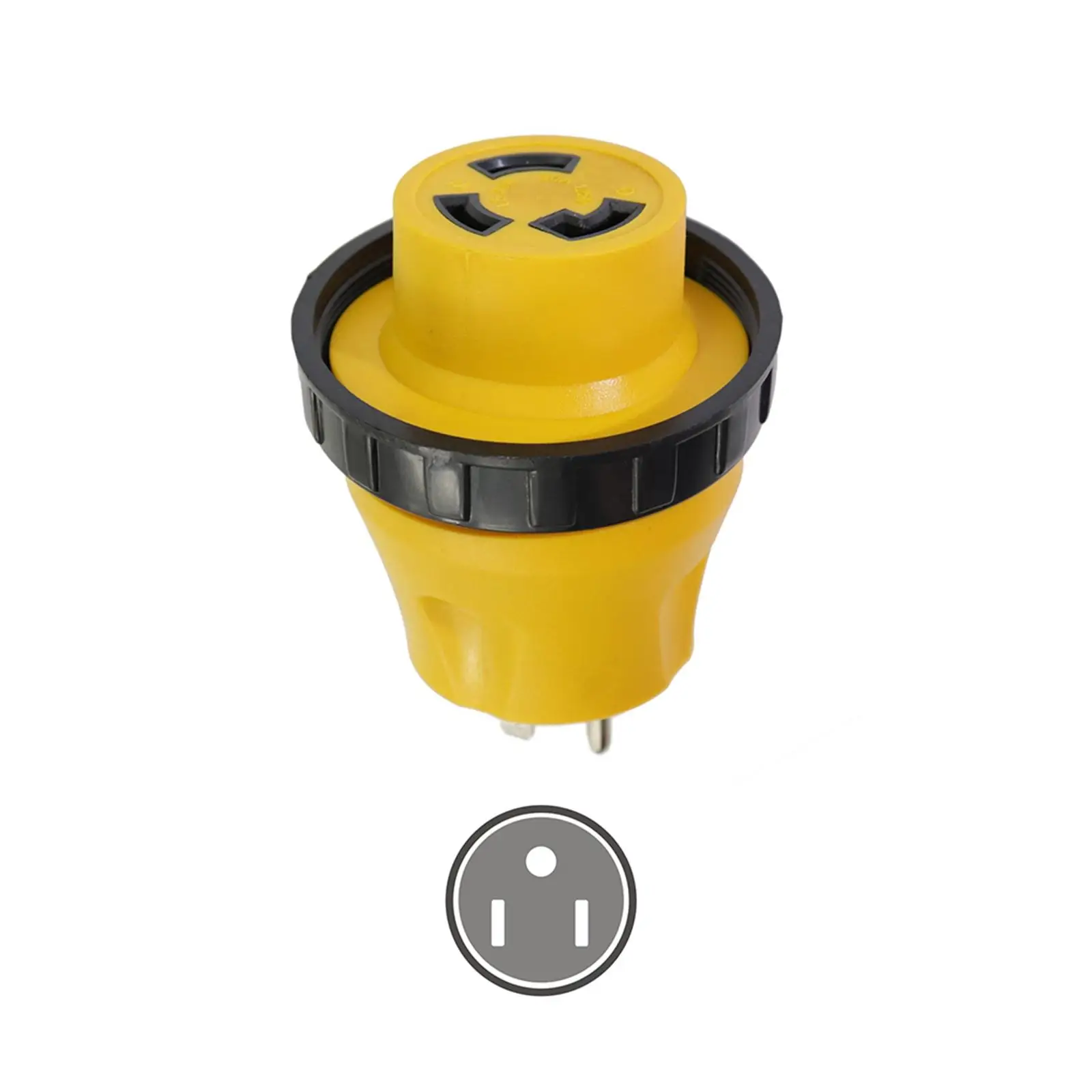 Durable 15A 5-15P Male to 30A L5-30R Female RV Electrical Adapter Plug for Caravan Power Supply