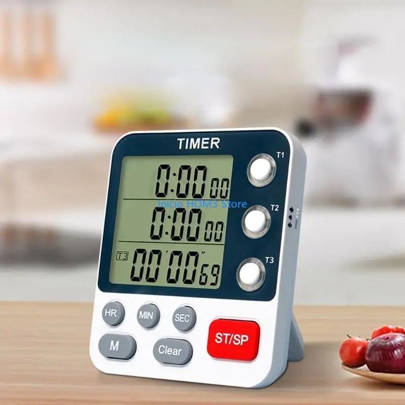 A5YD Digital Kitchen Timers com Memory Function Loud Alarm para banheiro da sala aula