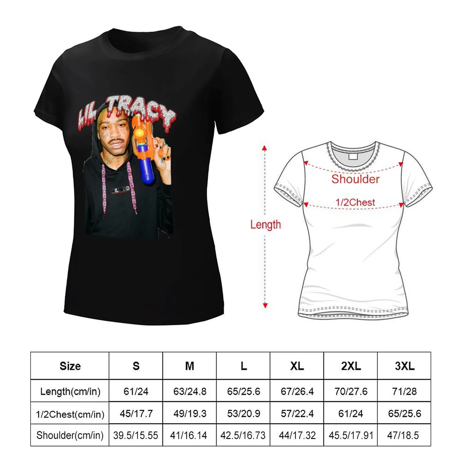 Camiseta de lil tracy para mujer, ropa vintage, camisetas gráficas