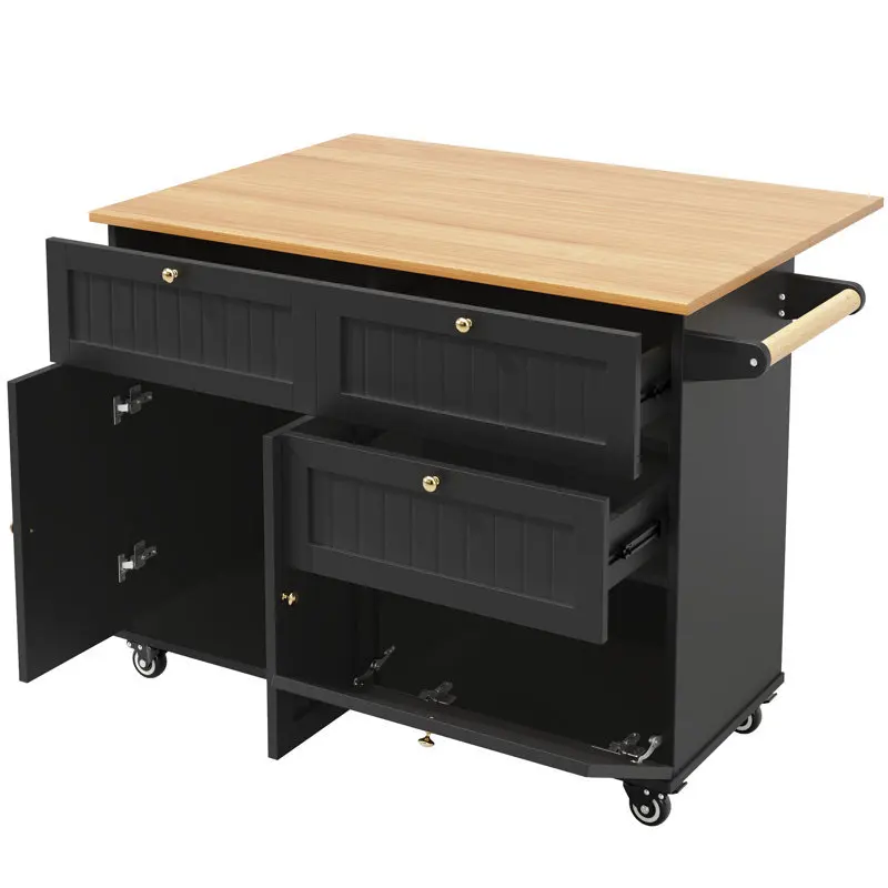 Modern versatile, kitchen island, removable, with drawers