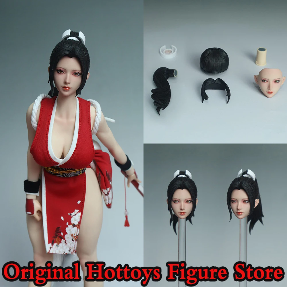 

JKTOYS K-012 1/6 Scale Female Soldier Head Sculpture Wu Fighting Beauty Head Carving For 12-inches Action Figure Model Doll
