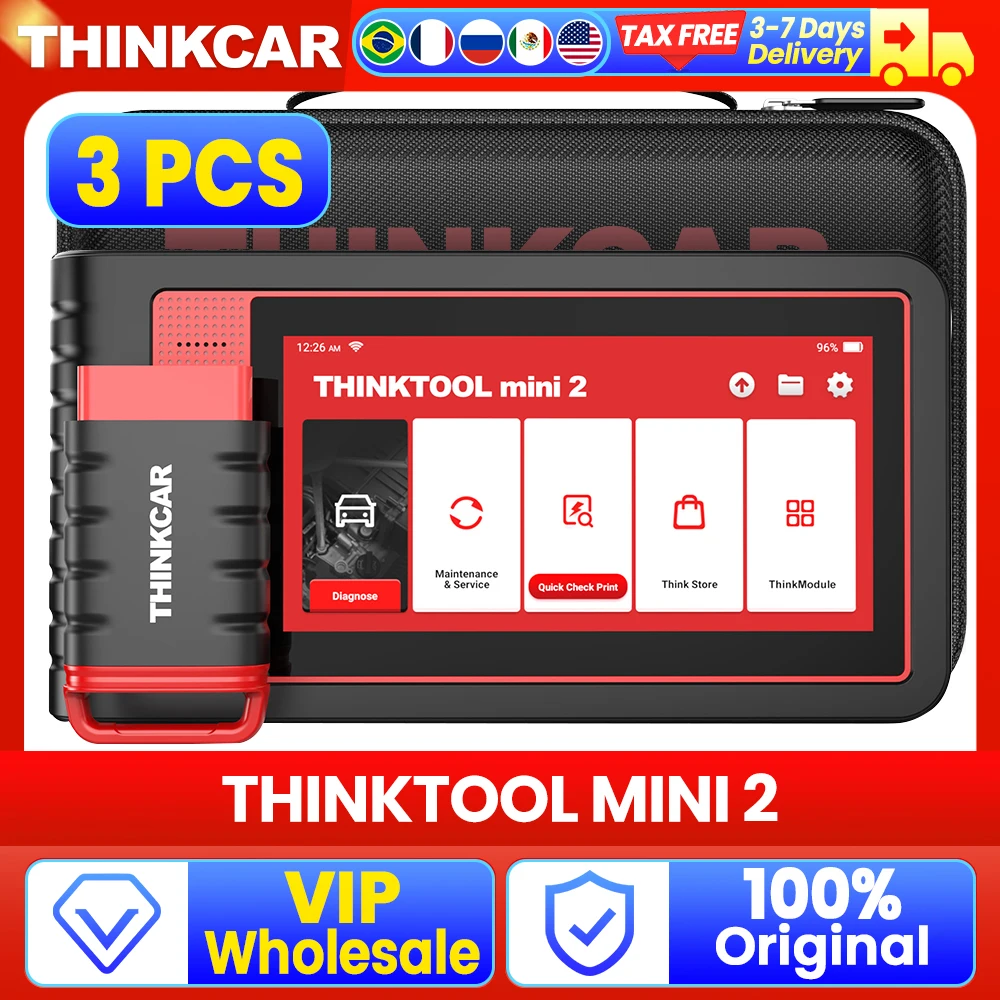 3-20 PCS THINKCAR THINKTOOL MINI 2 CANFD Auto Car Diagnostic Tool Obd2 Scanner Scan Tool 28 Resets Full System Diagnose